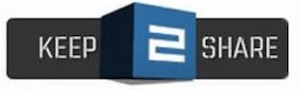 schwarzes keep2share logo auf weißem Untergrund. 2 ist in blau