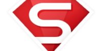 Smoozed Logo Logog von Smoozed im Superman Style und rot/weiß